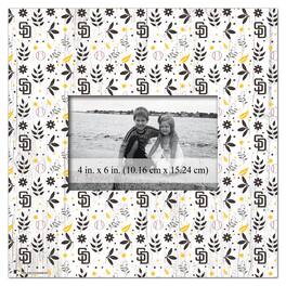 Fan Creations - San Diego Padres 10'' x 10'' Floral Pattern Frame - Multicolor