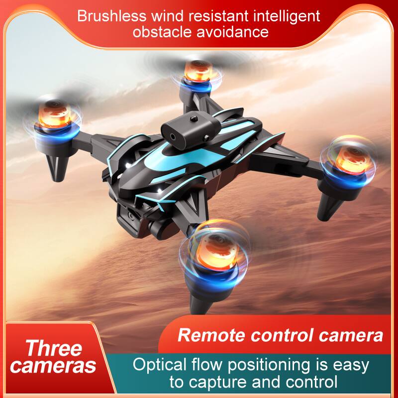 Brushless wind resistant intelligent obstacle avoidance  
Remote control camera  
Three cameras  
Optical flow positioning is easy to capture and control