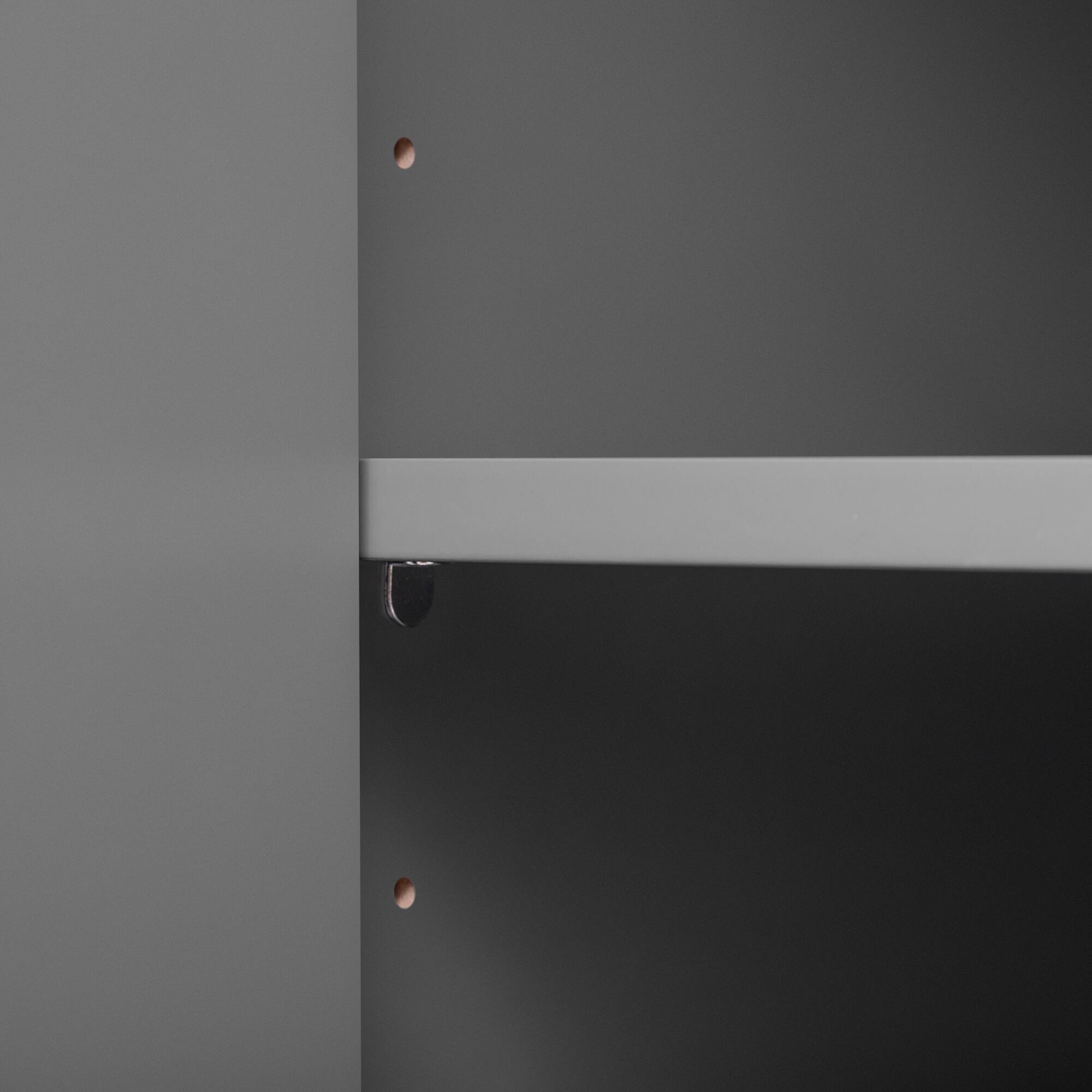 Alt View 7. Spaco - Spaco Modern TV Stand, Entertainment Center Media Console with Adjustable Shelf, Metal Legs, Anti Tip Device for 55" TVs - Gray.