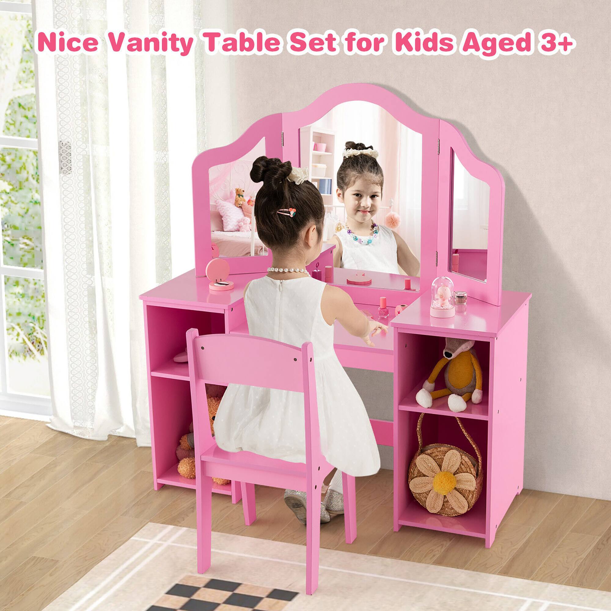 Nice Vanity Table Set for Kids Aged 3+