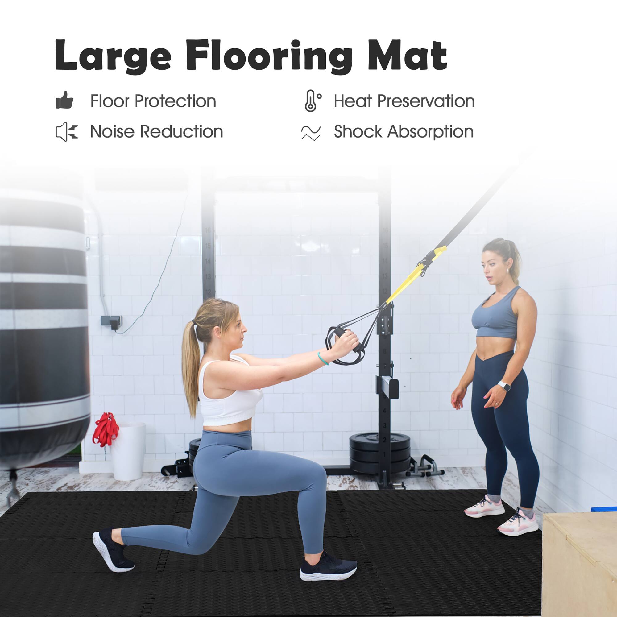 Large Flooring Mat

- Floor Protection
- Heat Preservation
- Noise Reduction
- Shock Absorption