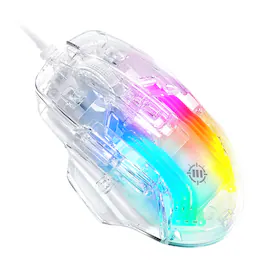 ENHANCE - Theorem 3 Gaming Mouse - Wired Mouse with 7 Buttons, 13 Color Modes - Wired - White
