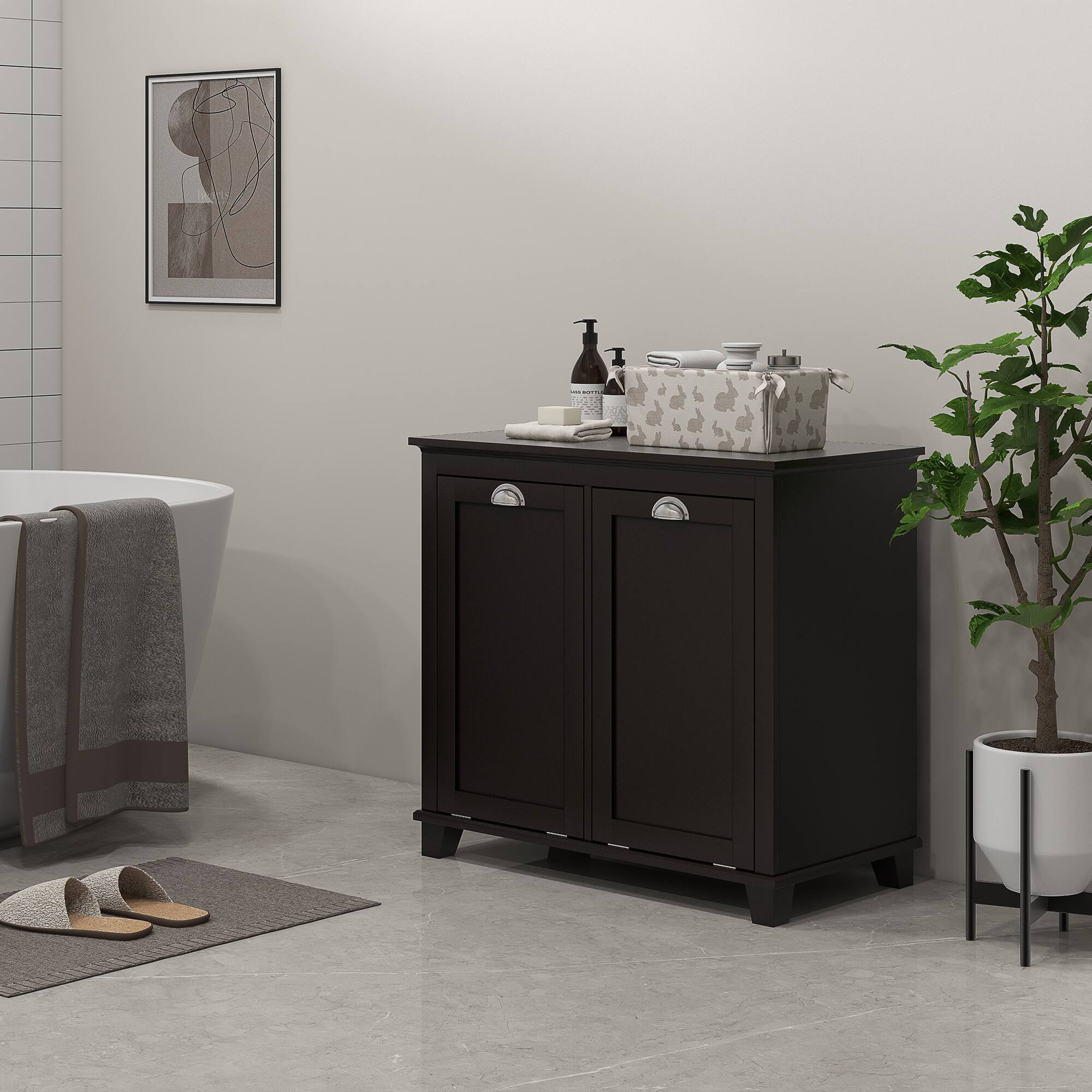 Alt View 1. Homcom - Storage Cabinet - Black.