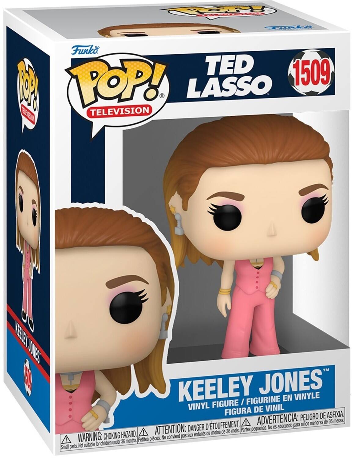 Funko, TED 1509, POP! TELEVISION, LASSO, TELEVISION, KEELEY JONES, FIGURINE EN VINYLE, FIGURE / VINYL, FIGURA DE VINIL, ASFIXIA, ADVERTENCIA: PELIGRO DE ASFIXIA, ATTENTION: DANGER D'ÉTOUFFEMENT, WARNING: CHOKING HAZARD, Partes pequeñas. No es adecuado para menores de 36 meses. Petites pièces. Ne convient pas aux enfants. Small parts. Not suitable for children under 36 months.