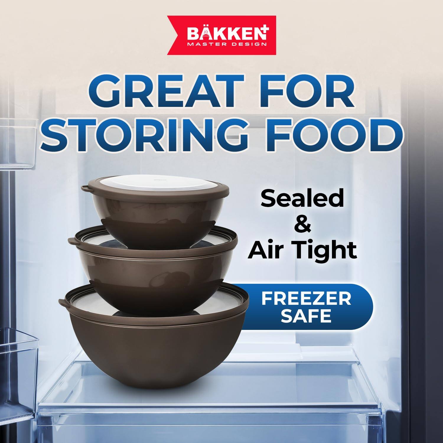 BÅKKEN MASTER DESIGN GREAT FOR STORING FOOD Sealed & Air Tight FREEZER SAFE