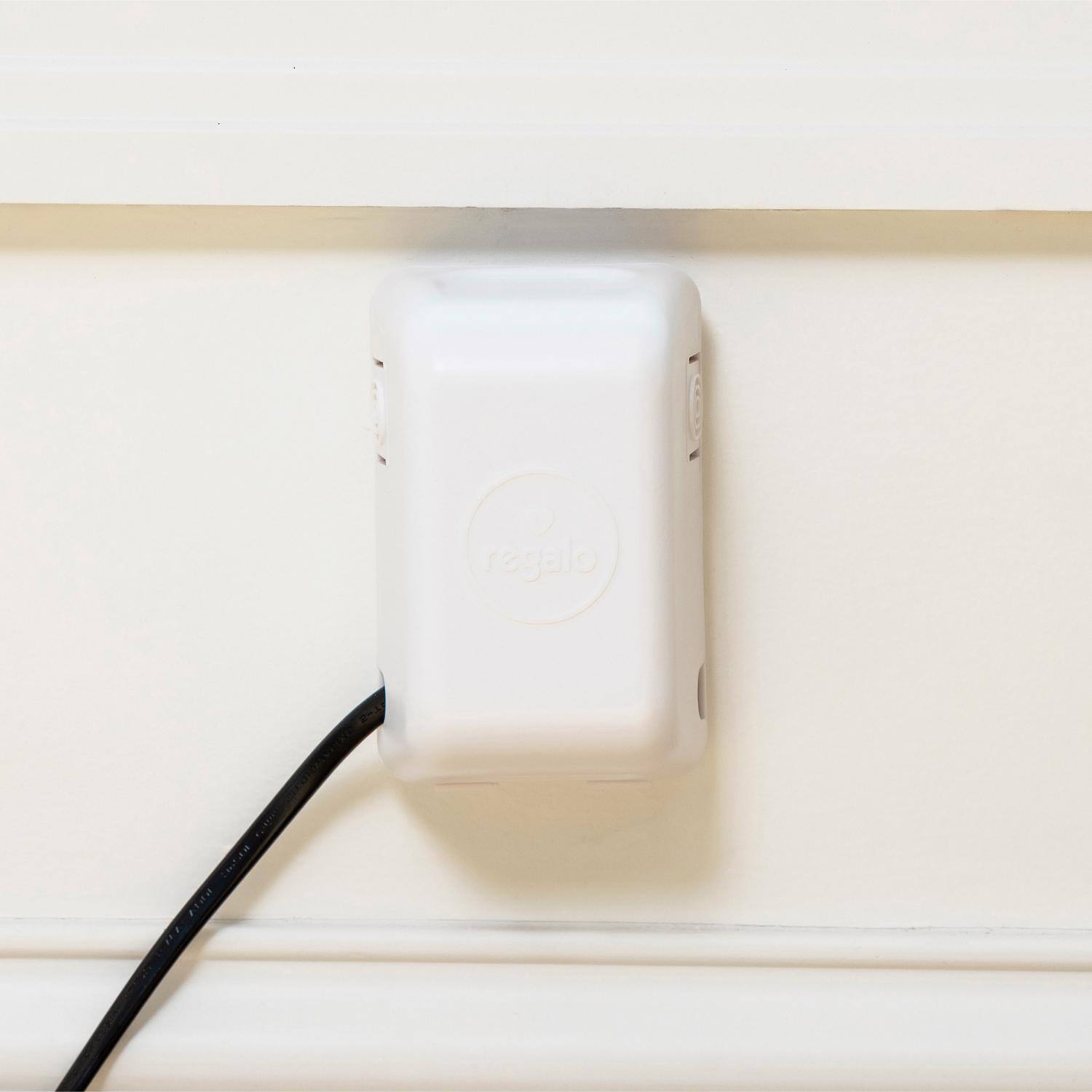 Left. Regalos Siglo XXI - Regalo White Plastic Outlet Cover 2 pk.