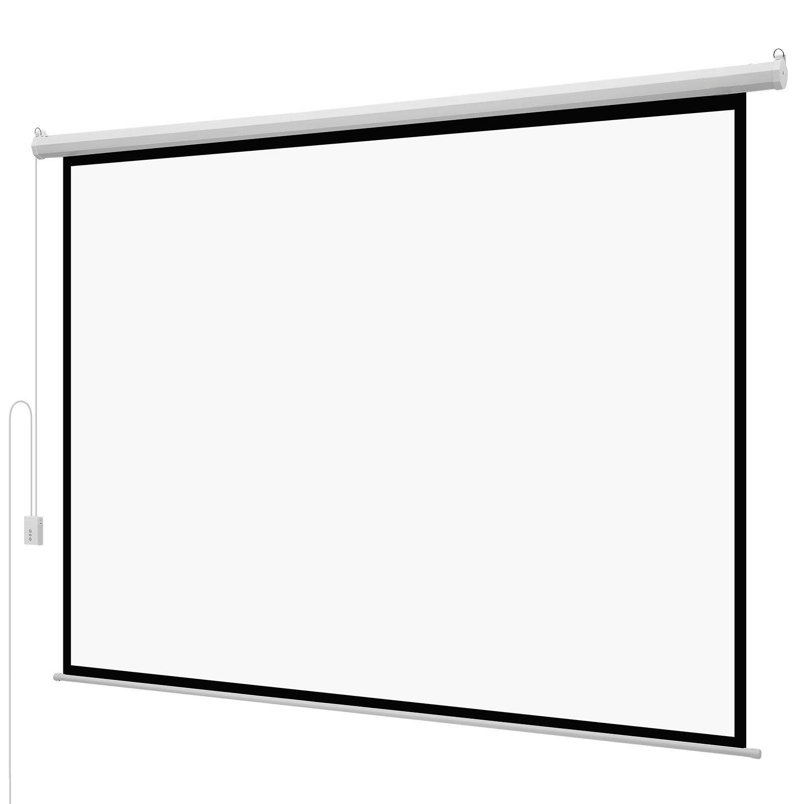 Front. Glintex - 120" Motorized Projector Screen 4:3 1080P HD Electric Wall Mount Remote Control.