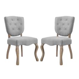 Array Dining Side Chair Set of 2 by Modway - Light Gray