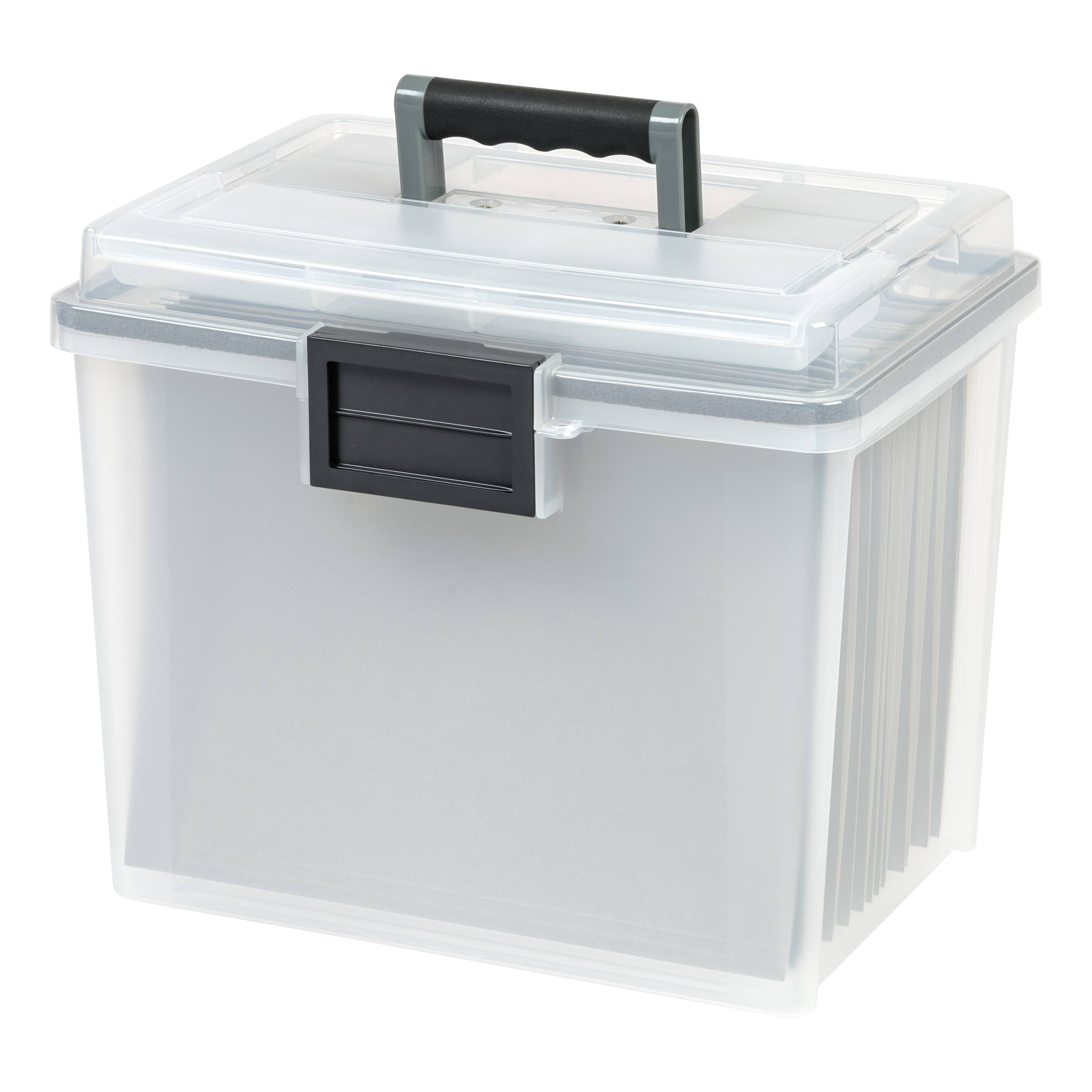 Alt View 3. IRIS USA - IRIS USA Portable Letter Size File Box with Handle for Hanging Folders.