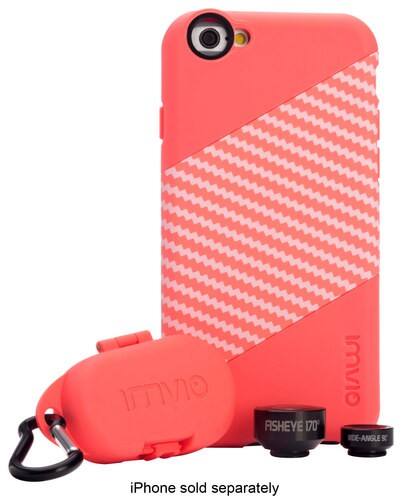 Angle. Unbranded - Protective Case and Optics Kit for Apple® iPhone® 6 Plus - Coral.