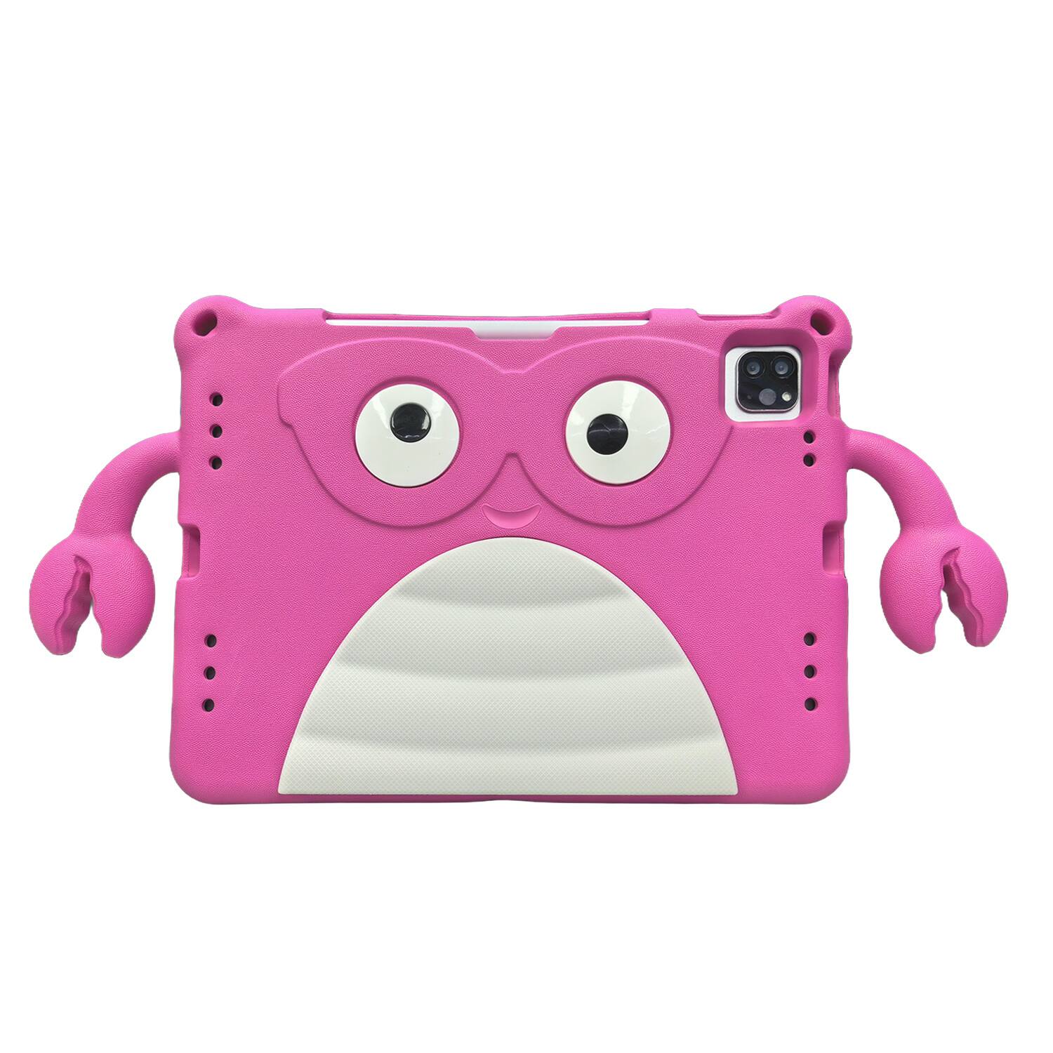 Alt View 4. Dteck - Shockproof Cartoon Case for Apple iPad (10th Generation) 10.9" 2022, Soft TPU Protective Cover with Integrated Stand - Rose.