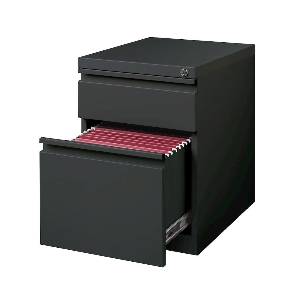 Alt View 2. Hirsh - Hirsh 20" Deep Mobile Pedestal File Cabinet 2 Drawer Box-File, Charcoal - Gray.