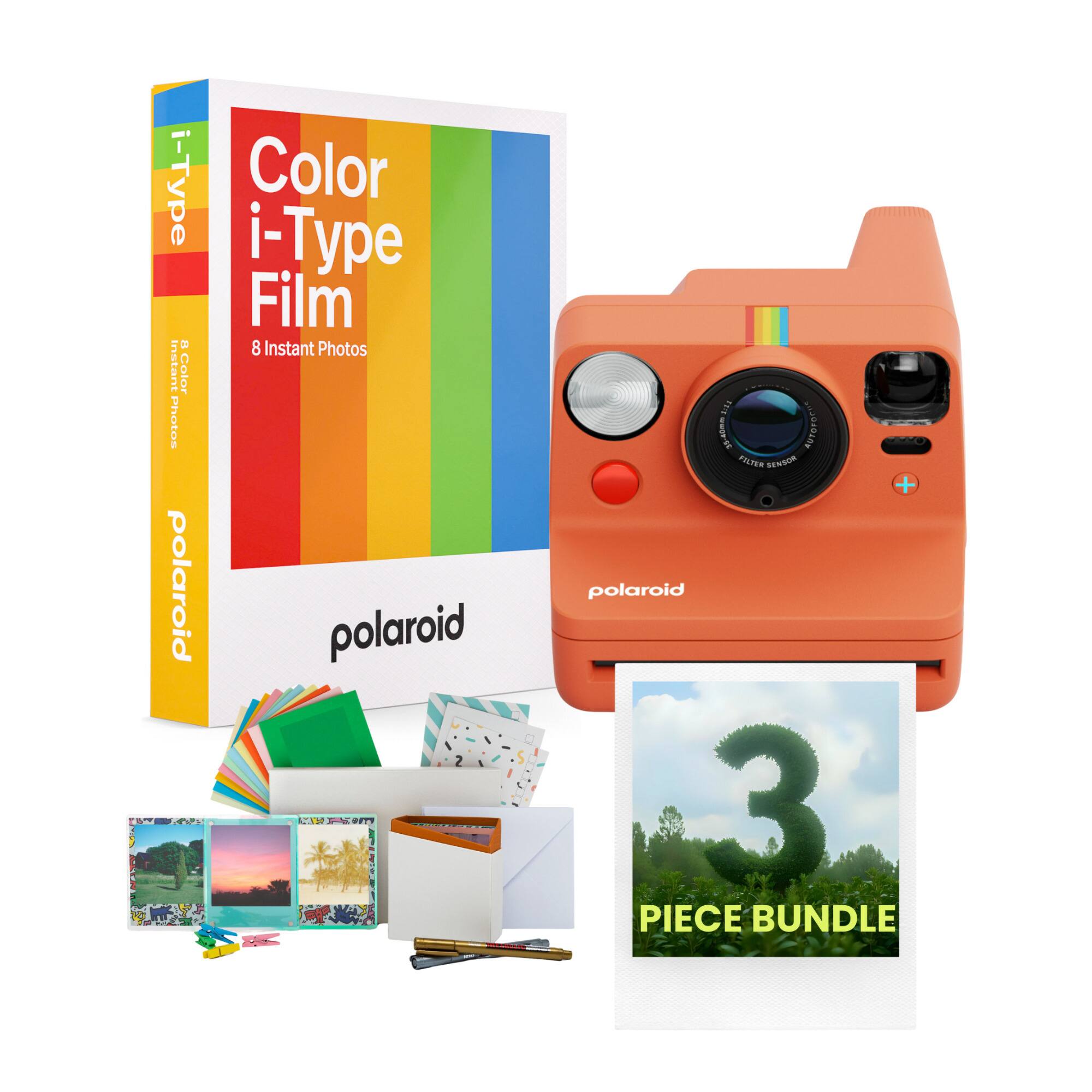 Polaroid Originals - Polaroid Now Plus Generation 3 Instant Camera with Color Film and Film Kit - Coral