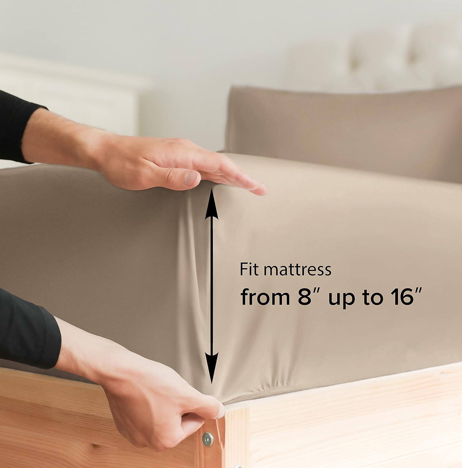 Fit mattress from 8" up to 16"