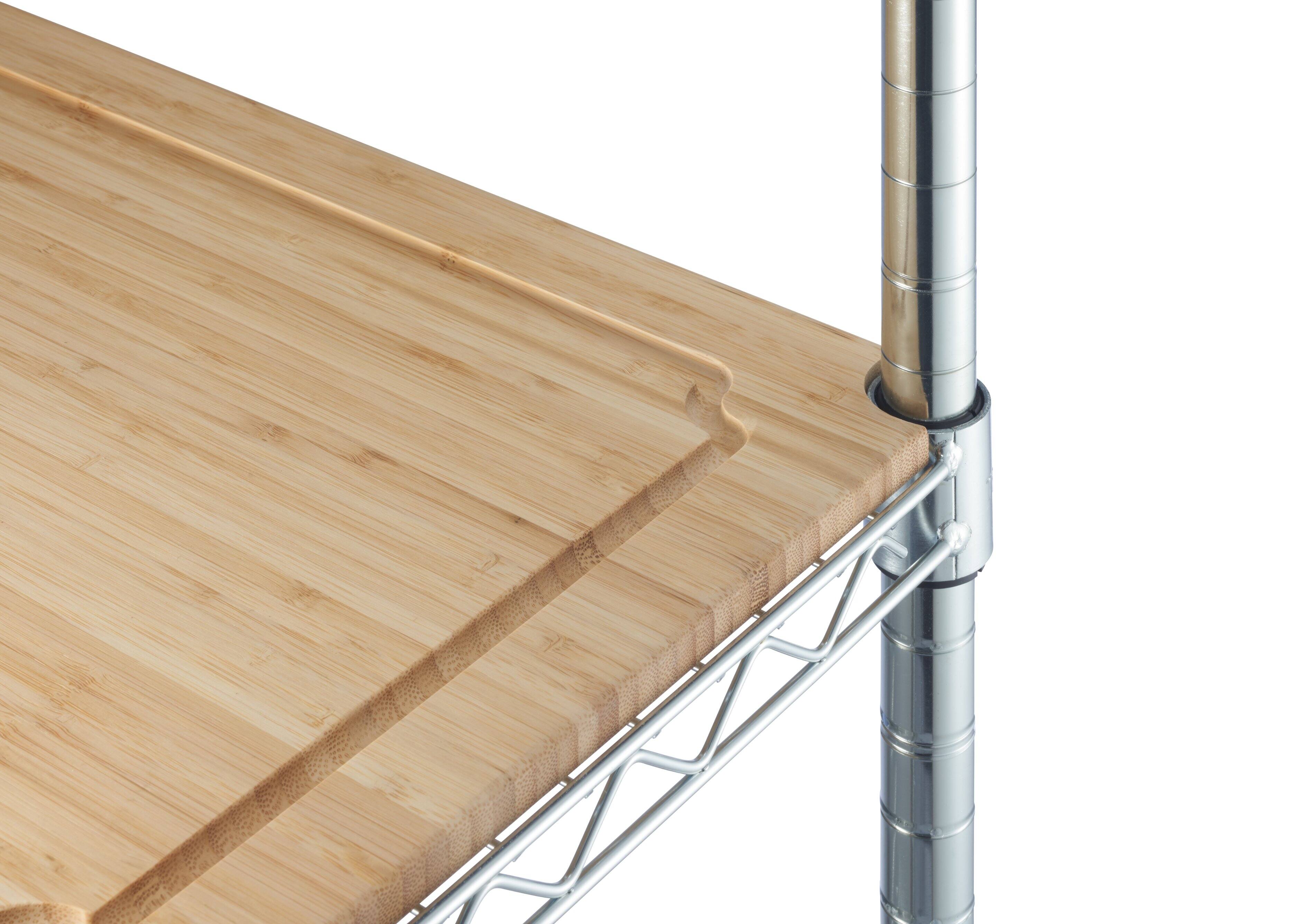 Alt View 15. TRINITY - EcoStorage 4-Tier 36x14x60 Commercial Baker's Rack Chrome - Chrome.