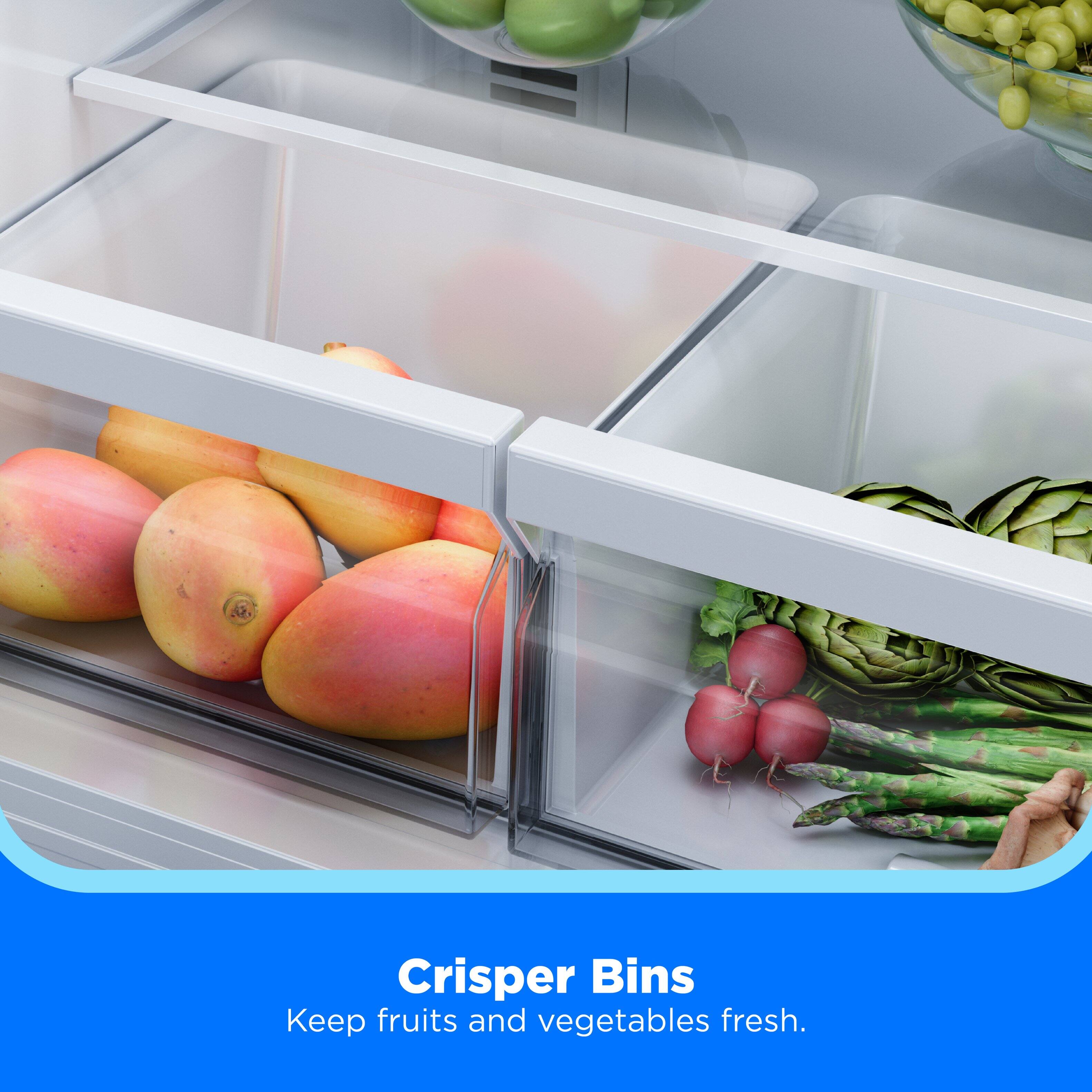 Crisper Bins  
Keep fruits and vegetables fresh.