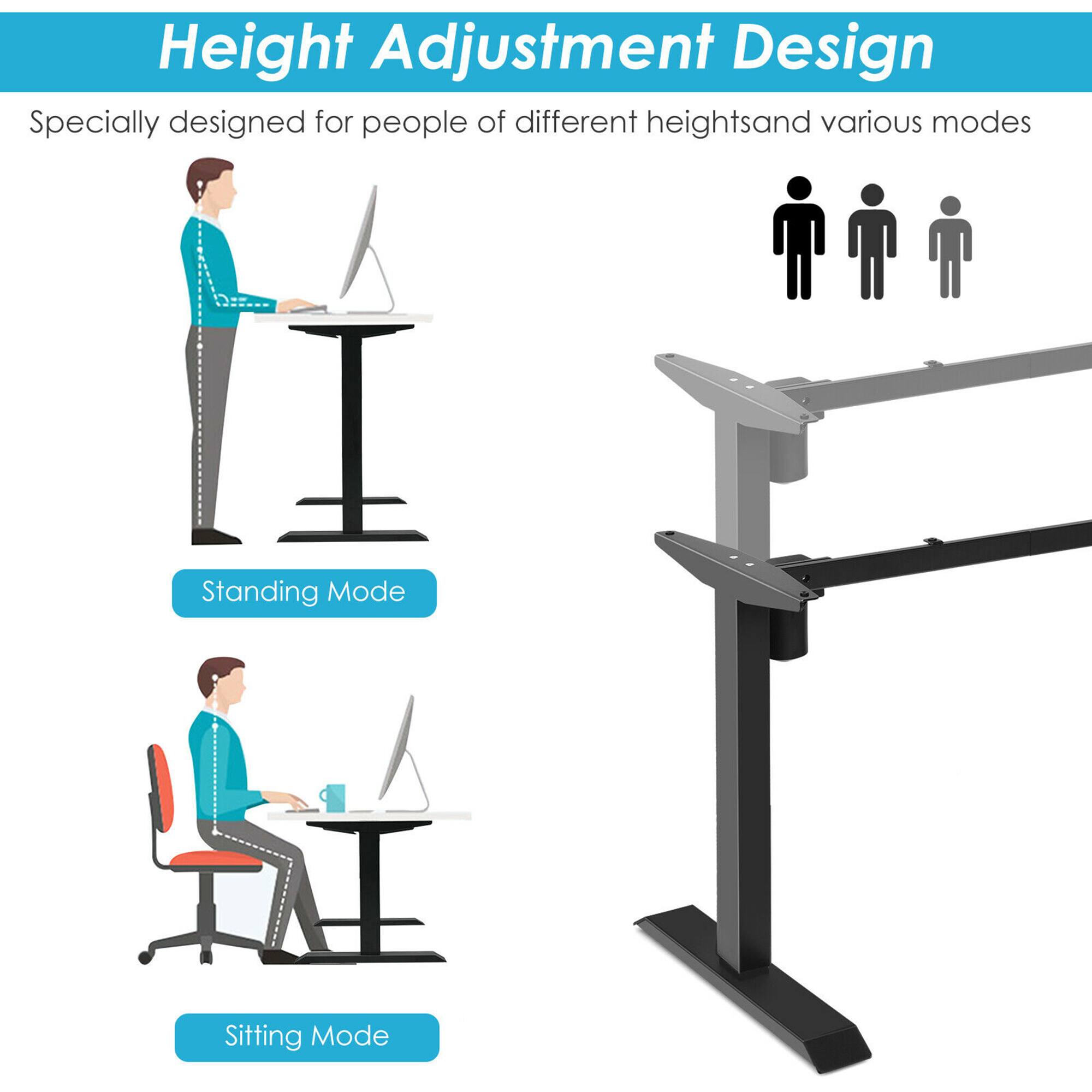 Height Adjustment Design
Specially designed for people of different heights and various modes
Standing Mode
Sitting Mode