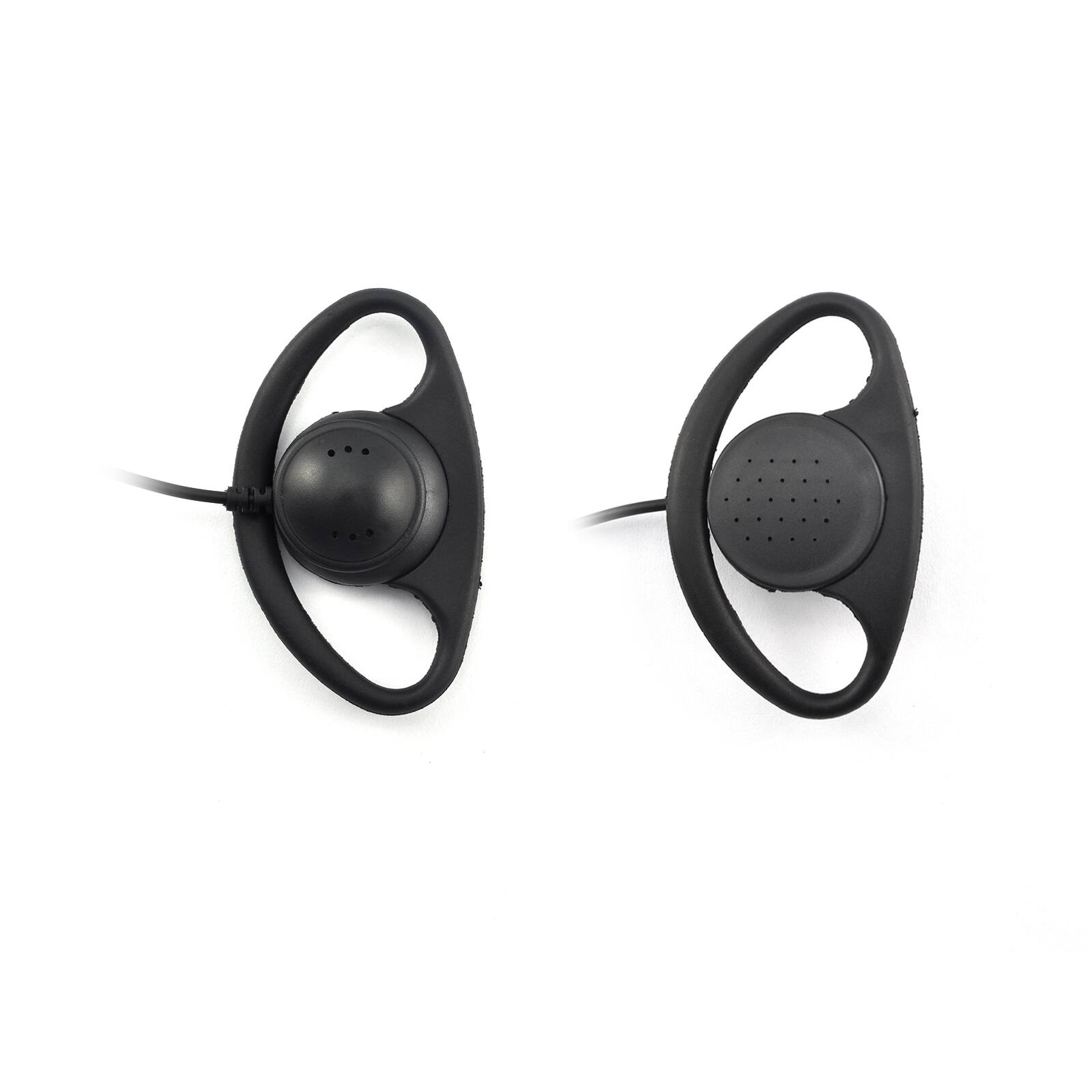 Angle. ProMaxPower - D-Shape Earhanger with PTT Mic for Motorola XPR7550e, APX8000 & Other Radios - Black.
