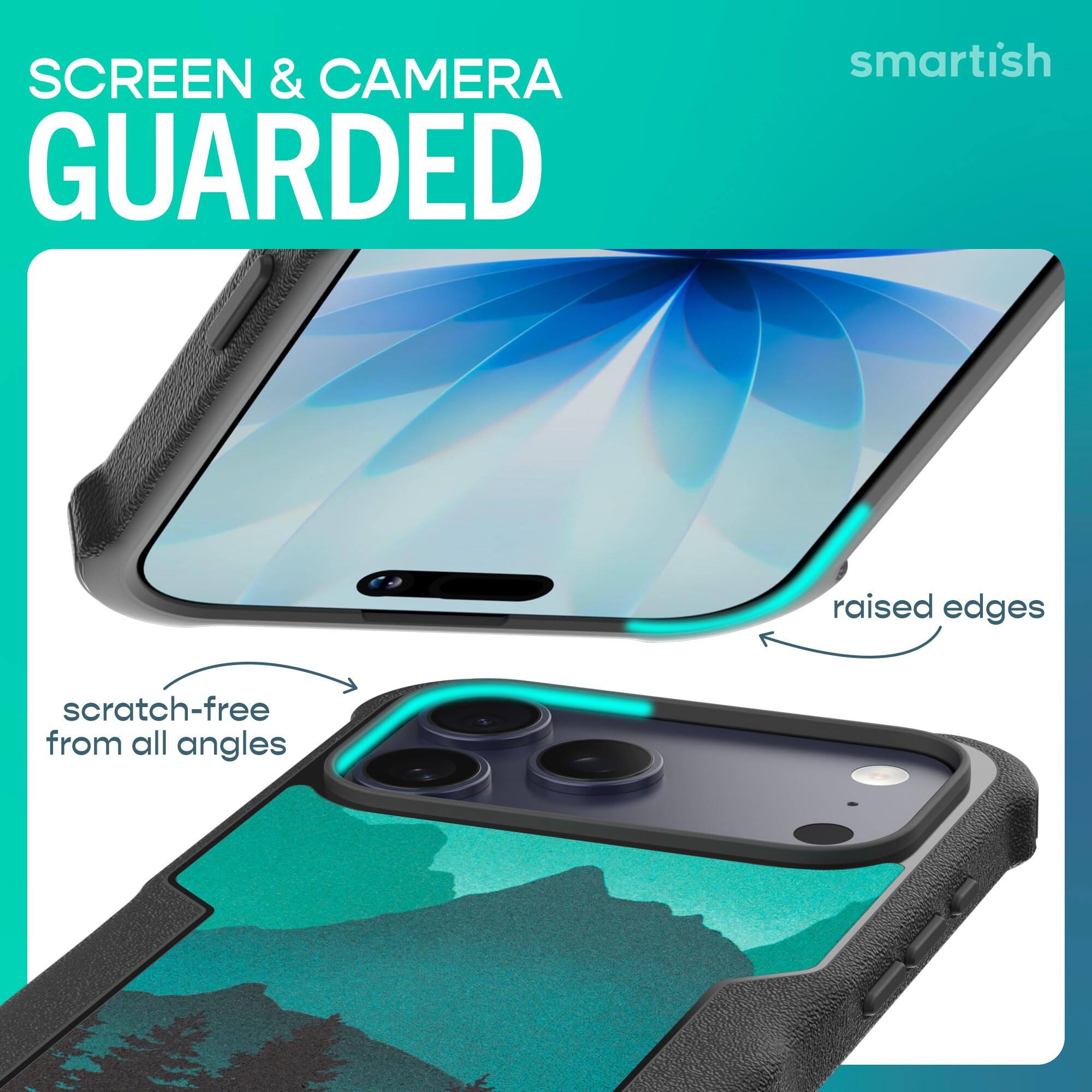 SCREEN & CAMERA GUARDED

smartish

raised edges

scratch-free from all angles