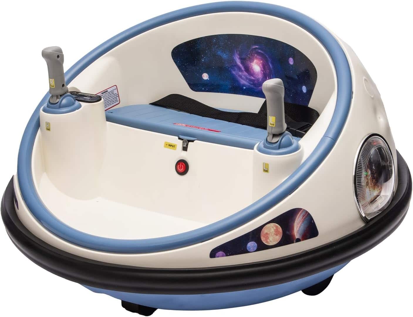 Homhougo - 12V Kids Electric Bumper Car with Parent Remote Control, 360° Spinning & Music, 2 Speed Modes, Safety Belt