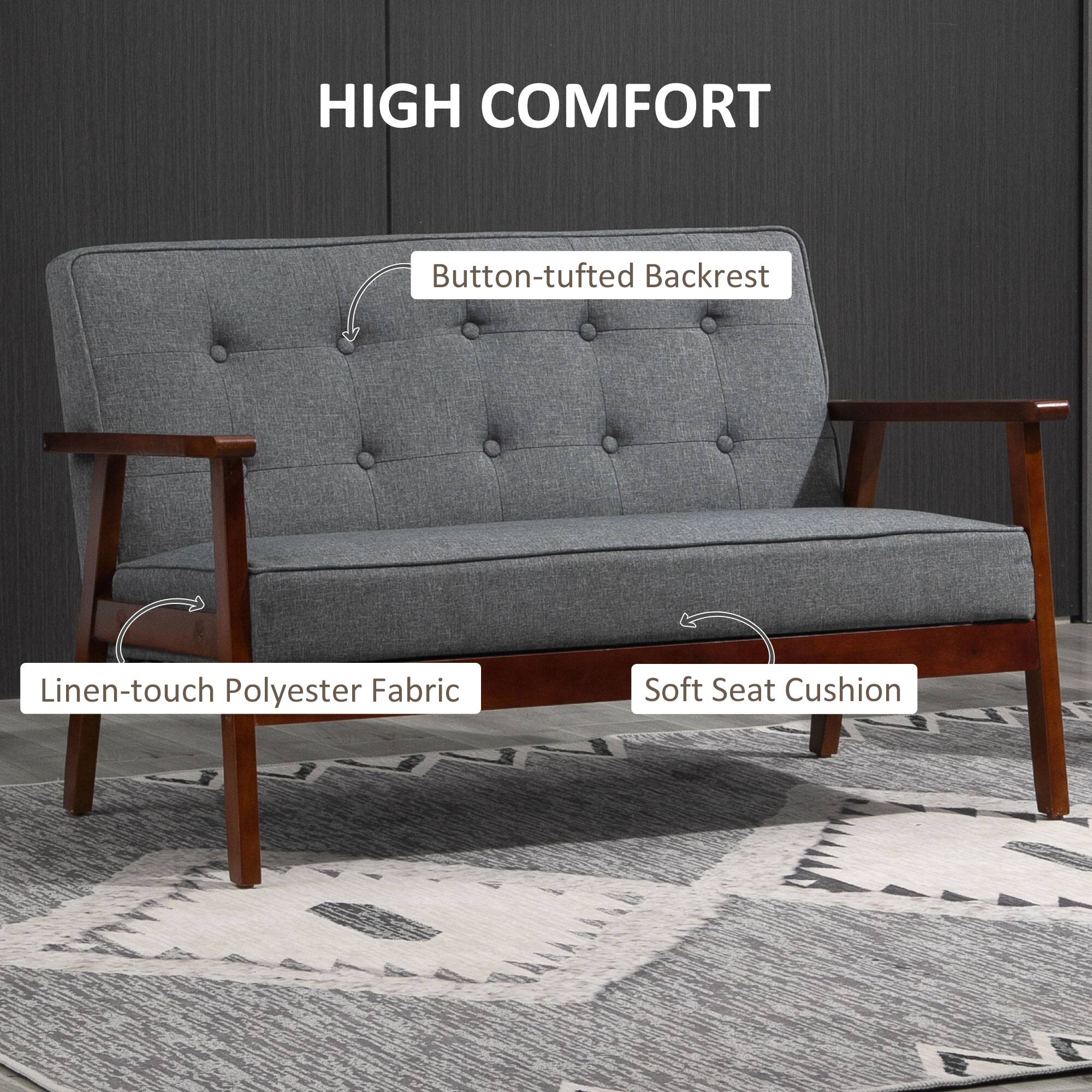 HIGH COMFORT

- Button-tufted Backrest
- Linen-touch Polyester Fabric
- Soft Seat Cushion