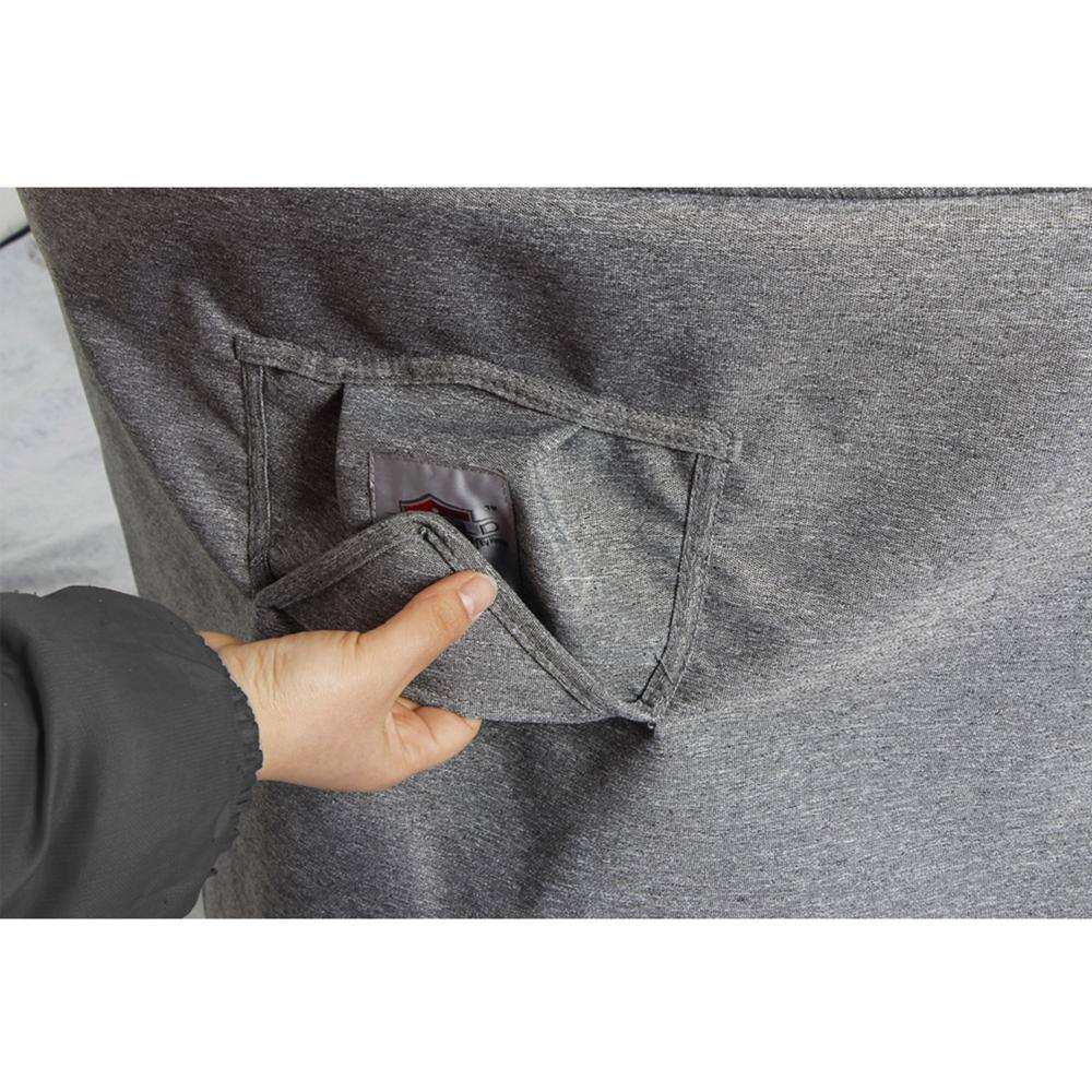 Alt View 4. Seal Shield - Platinum 3-Layer Water Resistant Outdoor Dining Set Cover - Grey Melange - Grey Melange.