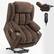 Alt View 2. Kadyn - Power Lift Recliner Chair, 8-Point Massage & Heat, Dual USB Ports, Cup Holders, 350lb Capacity, Brown - Brown.