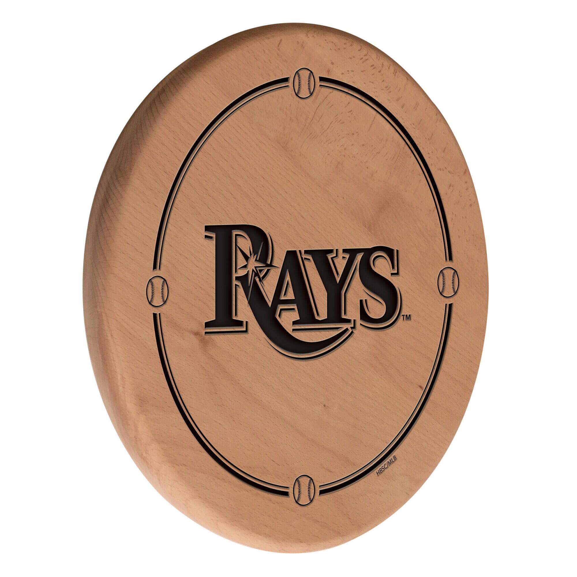 Natural Tampa Bay Rays 13" Laser Engraved Solid Wood Sign