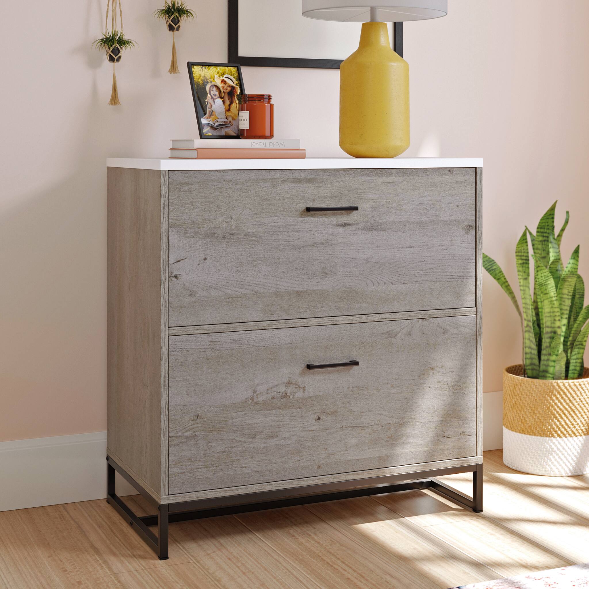 Alt View 11. Sauder - Tremont Row 2-Drawer Lateral File Cabinet - Mystic Oak.