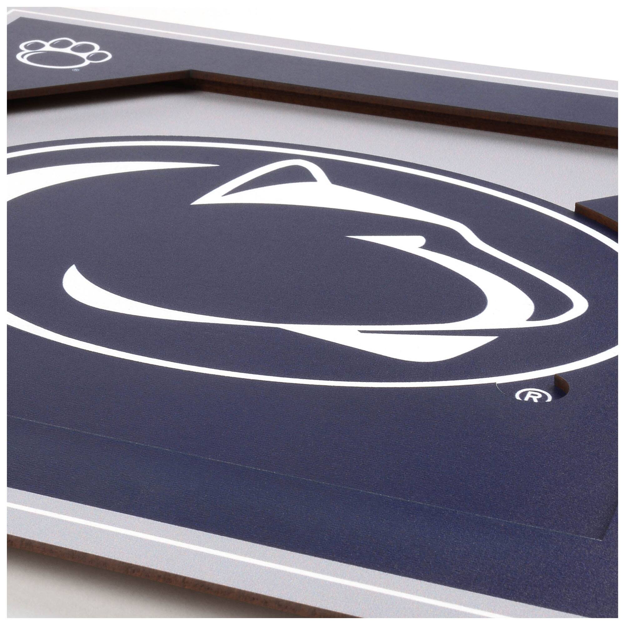 Alt View 1. YouTheFan - Penn State Nittany Lions 12'' x 12'' 3D Logo Wall Art - Multicolor.