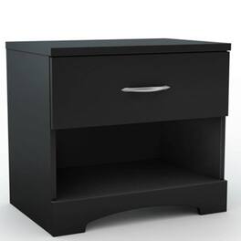 Hivvago - Modern 1 Drawer Nightstand End Side Table Storage - Black