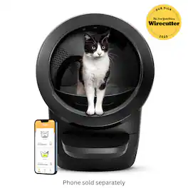 Whisker - Litter-Robot® 4 Smart App-Controlled Self-Cleaning Litter Box - Black