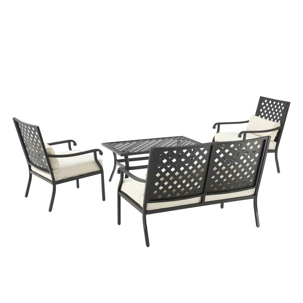 Alt View 10. Crosley Furniture - Alistair 4Pc Outdoor Loveseat Furniture Set - Creme.