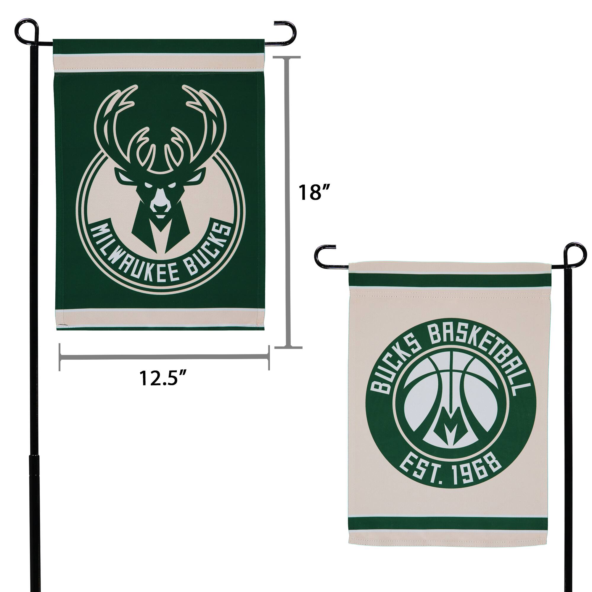 HILWAUKEE BUCKS  
12.5" x 18"  
BUCKS BASKETBALL  
EST. 1968
