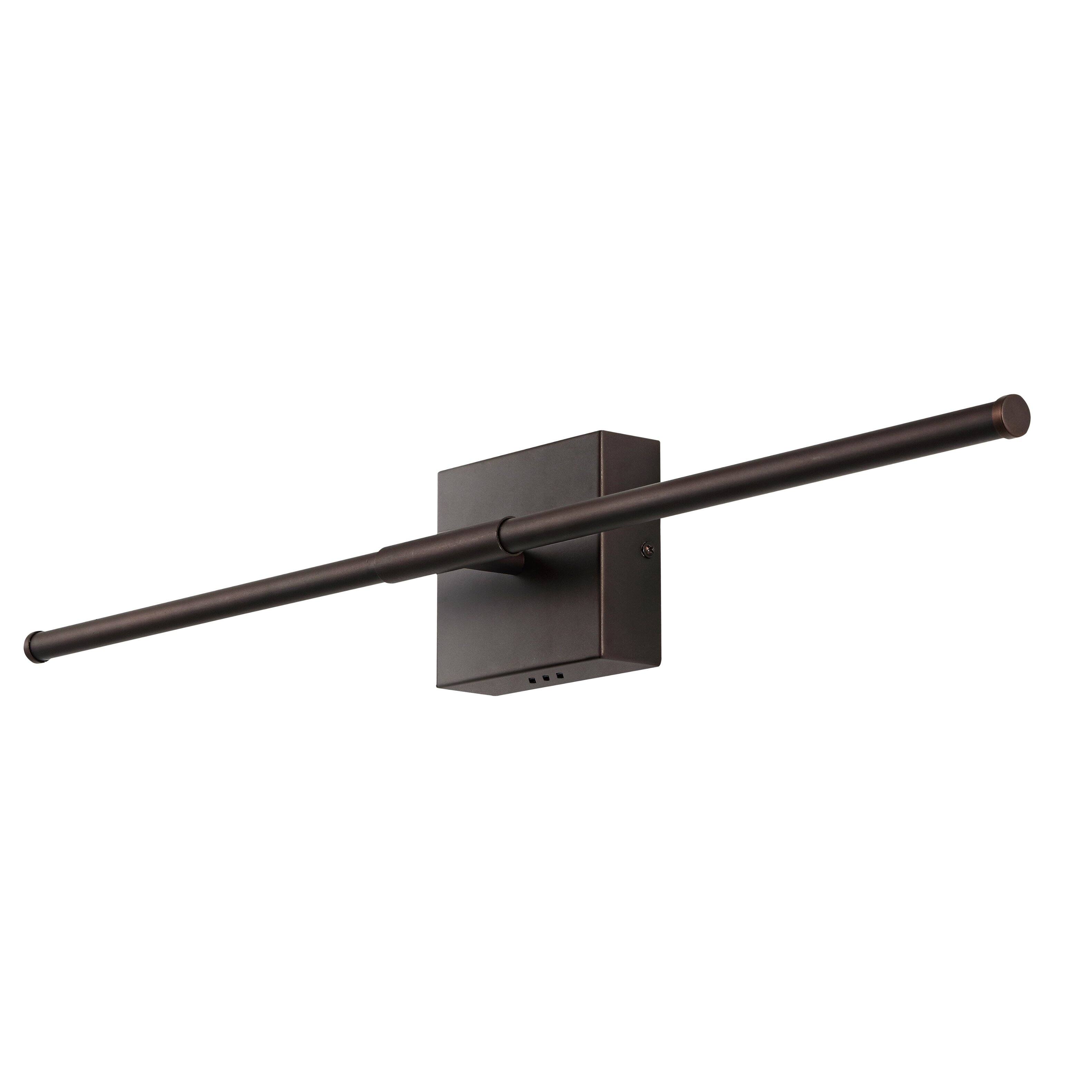 Alt View 10. Jonathan Y - Makena 28" Modern Minimalist Dimmable Integrated LED Metal Wall Sconce, Oil Rubbed Bronze - Oil Rubbed Bronze.