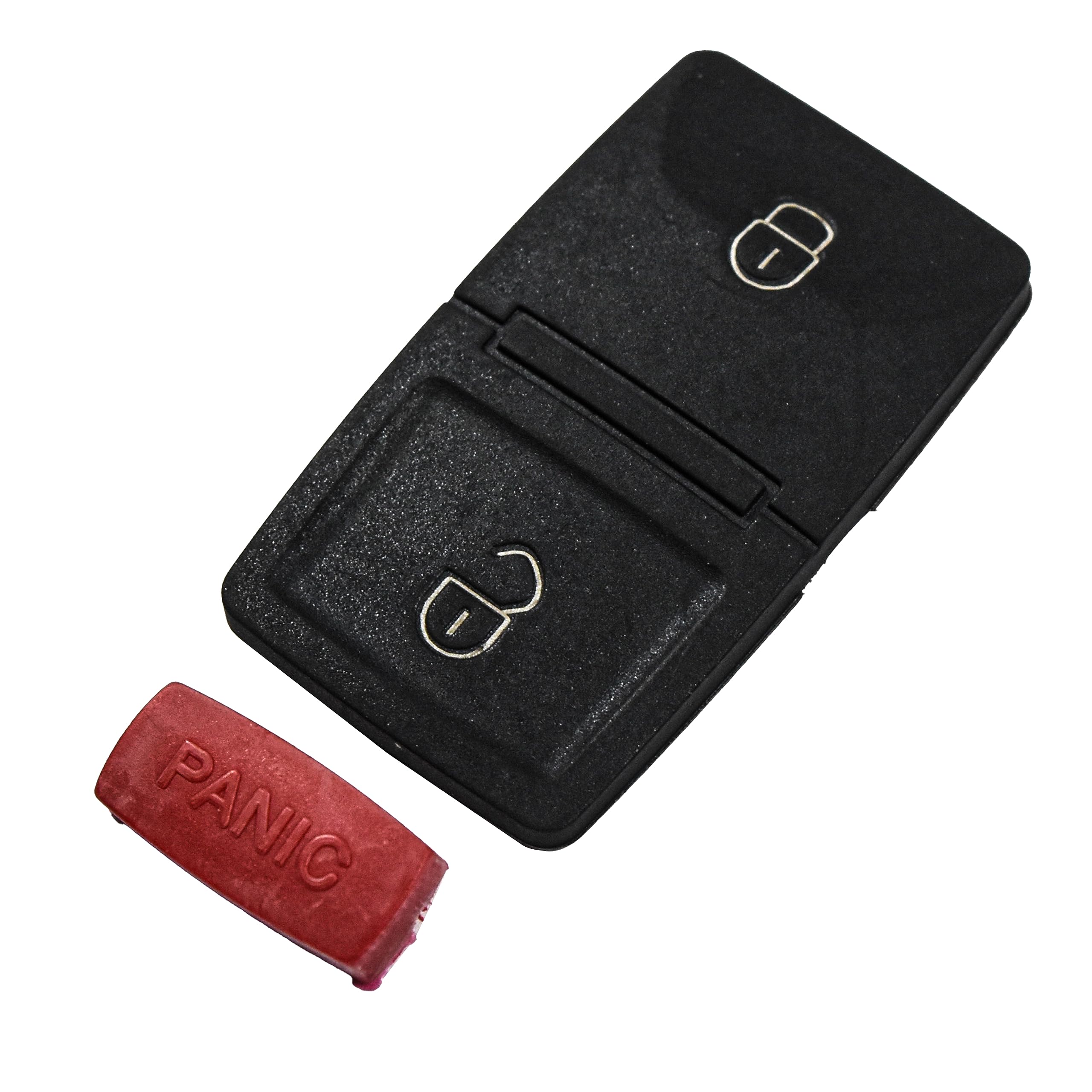 Left. HQRP - Key Fob Button Pad Insert - 2 Buttons + Panic for Seat Ibiza 2002-2006 Folding Flip Remote - Black.