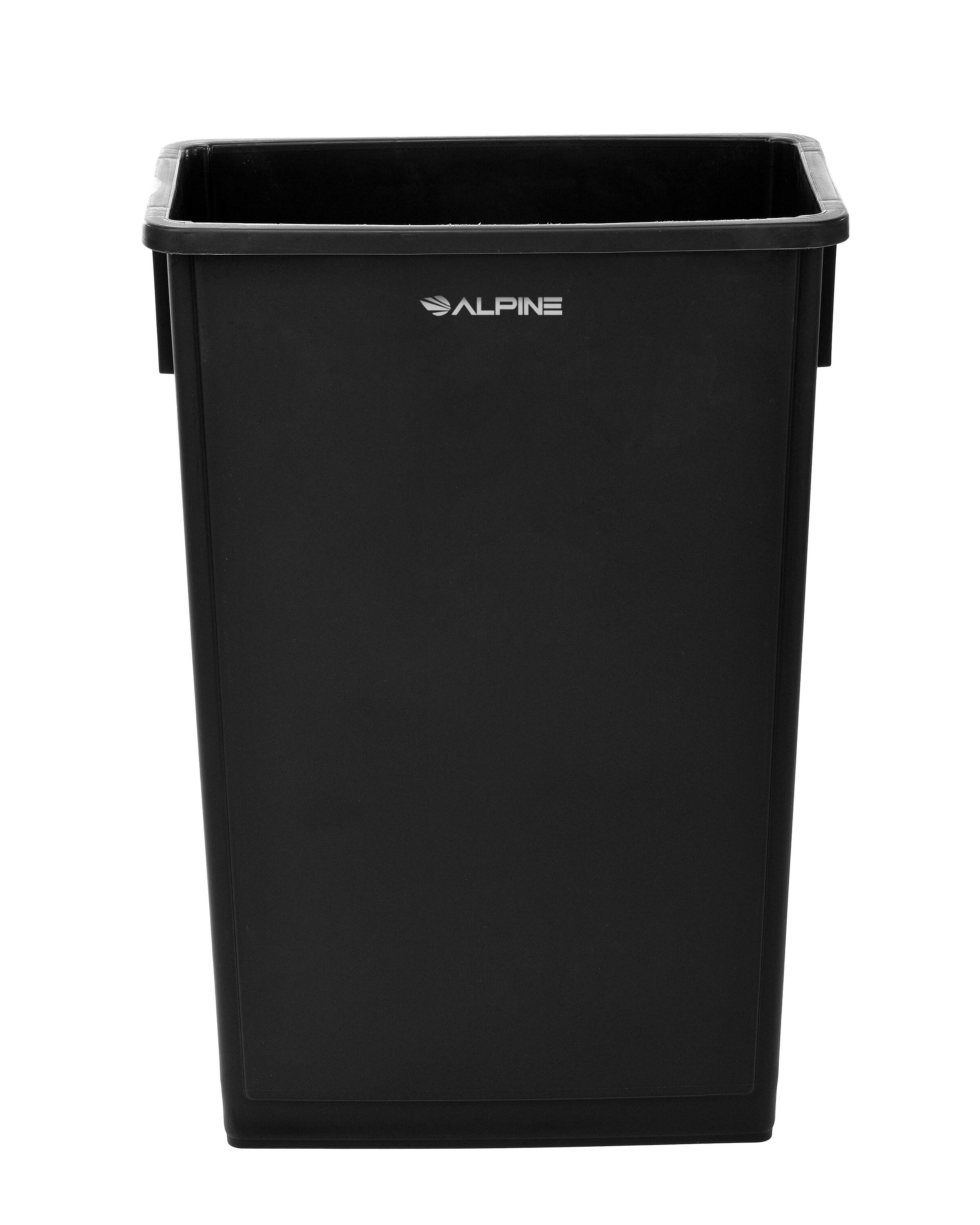 Alt View 5. Alpine Industries - 23 Gallon Slim Indoor Recycling Bin or Trash Can - Black.