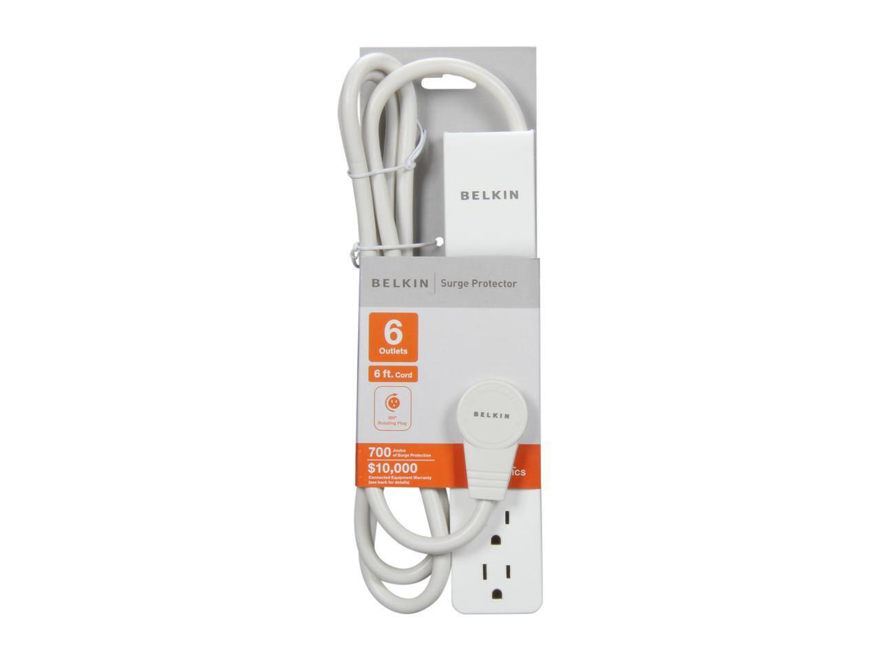 BELKIN Surge Protector 6 Outlets 6 ft. Cord  
BELKIN 700 - $10,000  
cs