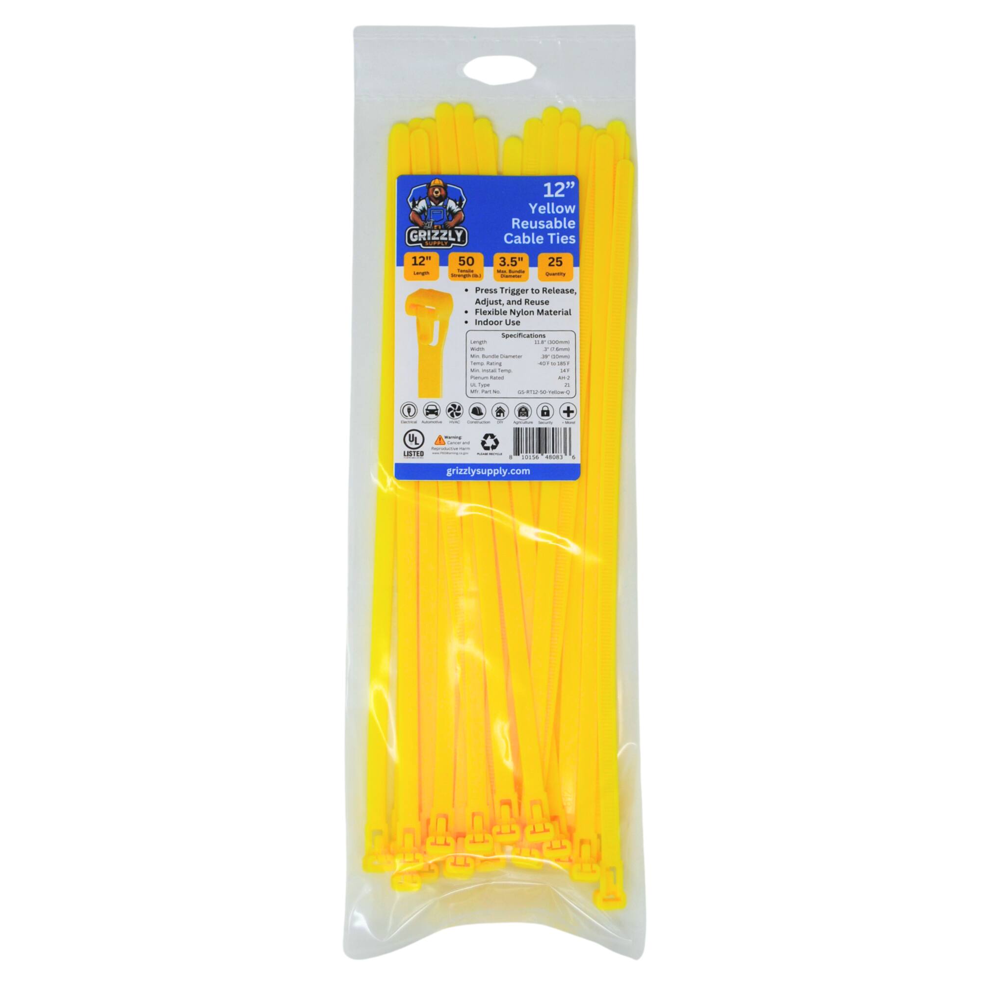 GRIZZLY 12" Yellow Reusable Cable Ties 12" - 50 - 3.5" / 25 - Press Trigger to Release, Adjust, and Reuse Flexible Nylon Material Indoor Use - - - - - - - - - - - - - - - - - - - - - - - - - - - - - - - - - - - - - - - - - - - - - - - - - - - - - - - - - - - - - - - - - - - - - - - - - - - - - - - - - - - - - - - - - - - - - - - - - - - - - - - - - - - - - - - - - - - - - - - - - - - - - - - - - - - - - - - - - - - - - - - - - - - - - - - - - - - - - - - - - - - - - - - - - - - - - - - - - - - - - - - - - - - - - - - - - - - - - - - - - - - - - - - - - - - - - - - - - - - - - - - - - - - - - - - - - - - - - - - - - - - - - - - - - - - - - - - - - - - - - - - - - - - - - - - - - - - - - - - - - - - - - - - - - - - - - - - - - - - - - - - - - - - - - - - - - - - - - - - - - - - - - - - - - - - - - - - - - - - - - - - - - - - - - - - - - - - - - - - - - - - - - - - - - - - - - - - - - - - - - - - - - - - - - - - - - - - - - - - - - - - - - - - - - - - - - - - - - - - - - - - - - - - - - - - - - - - - - - - - - - - - - - - - - - - - - -