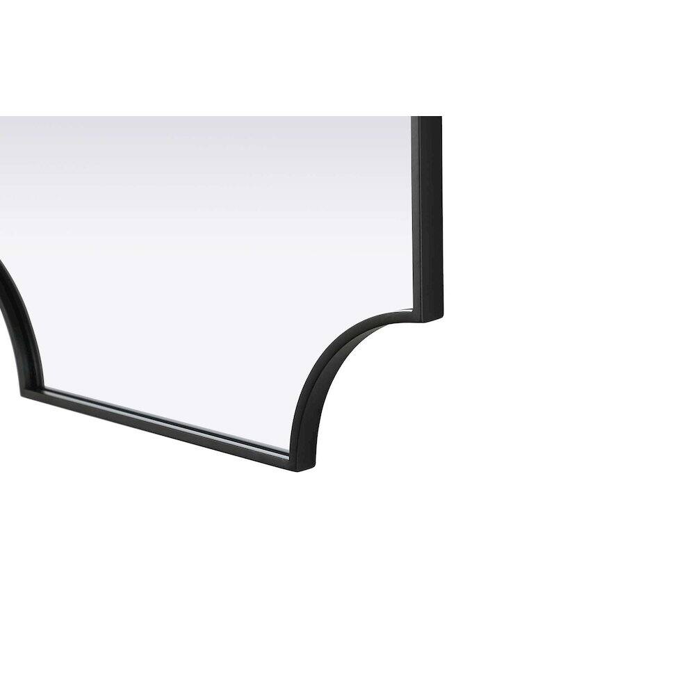 Alt View 4. Elegant Kitchen and Bath - Notched Metal Mirror 27x42 inch in Black - Black.