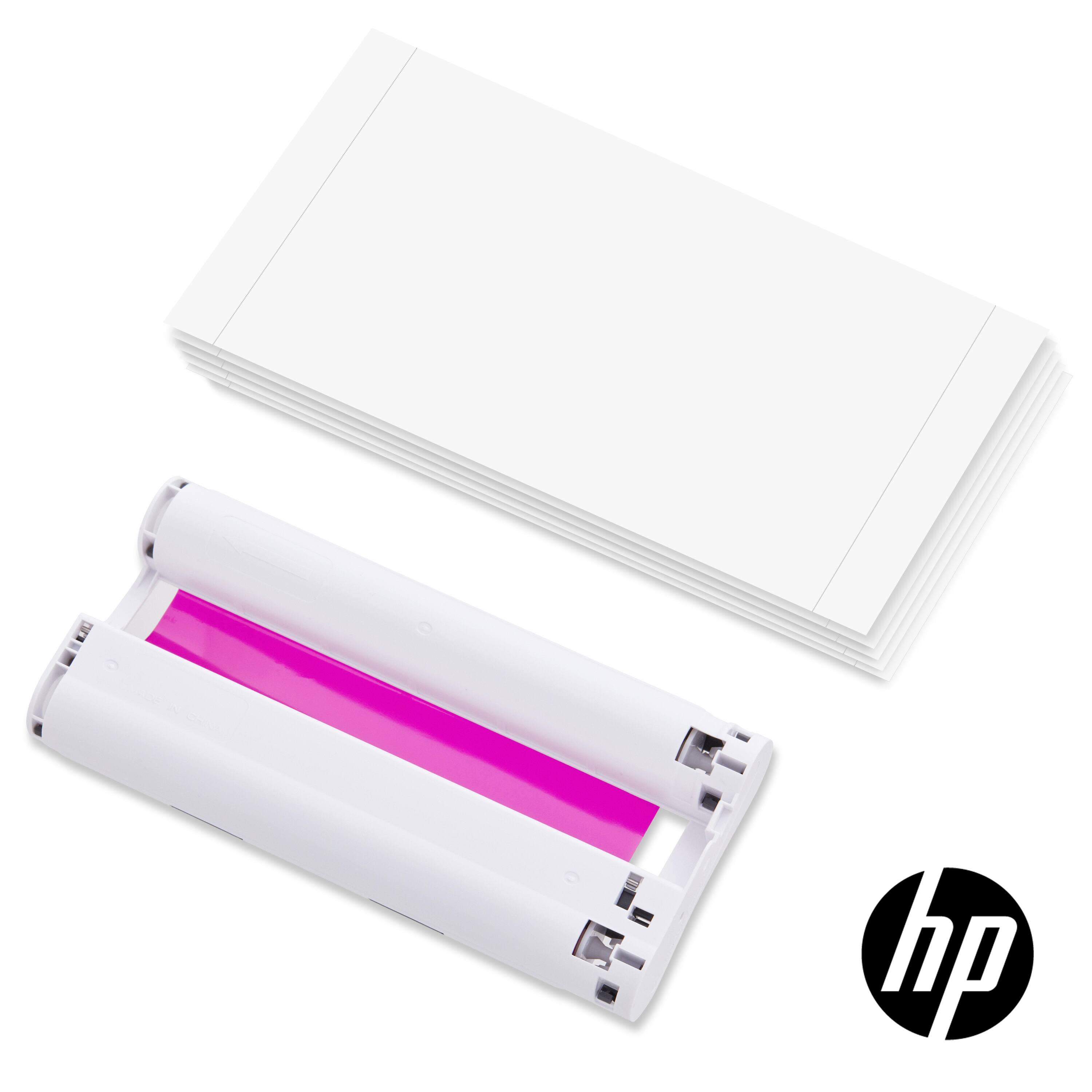Alt View 5. HP - 4x6 photo paper bundle, 108 sheets, 2 cartridges, sticker frames, album, printer compatible - White.