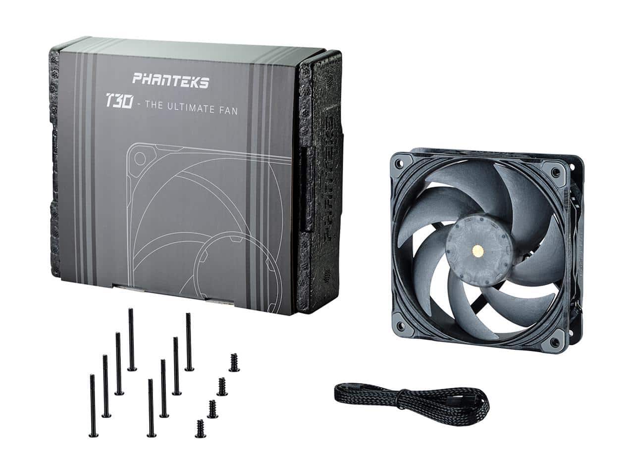 Phanteks T30 120 fan, premium high performance fan, PWM Black/Grey