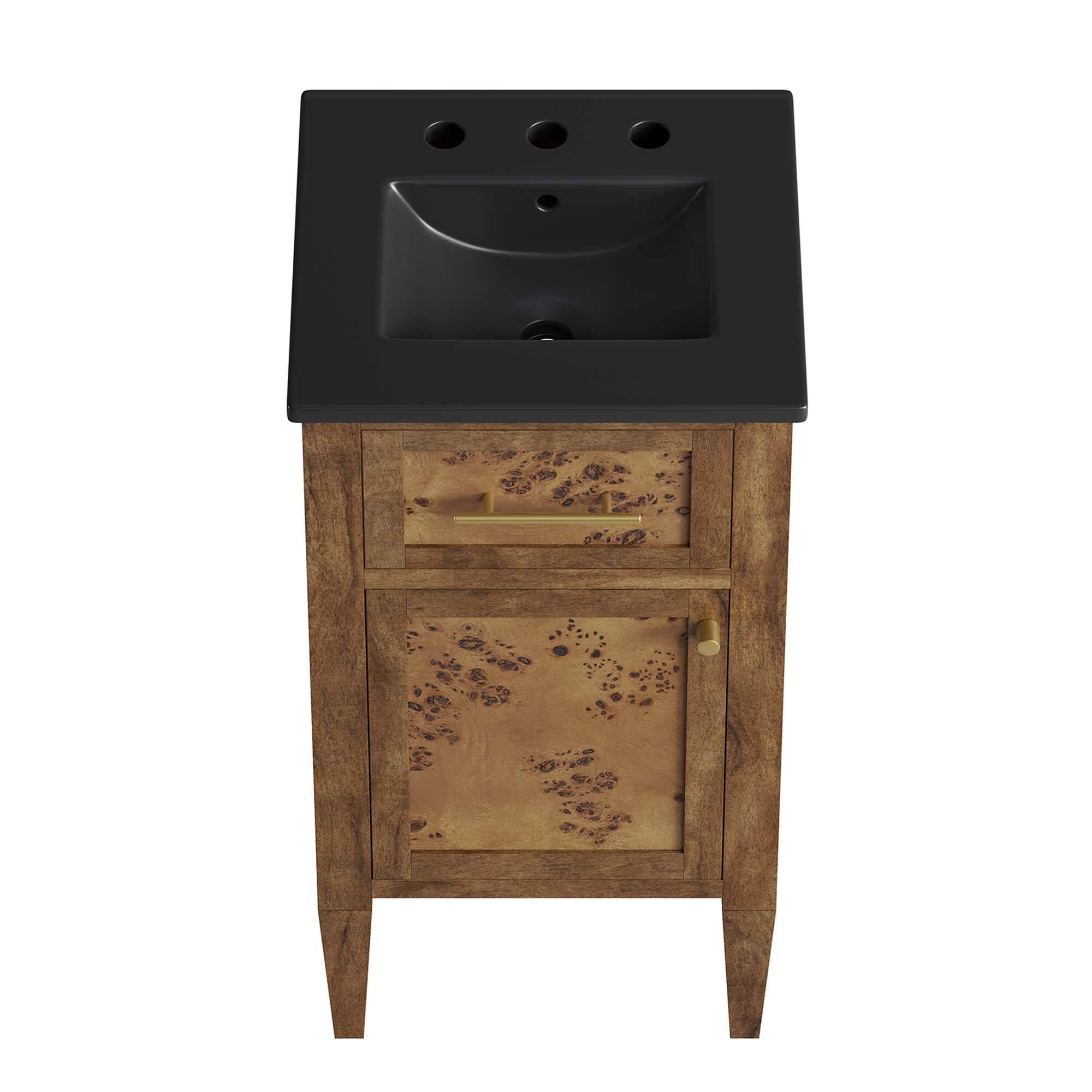 Alt View 6. Modway - Elysian Bathroom Vanity Basin Included by Modway - Black Brown.