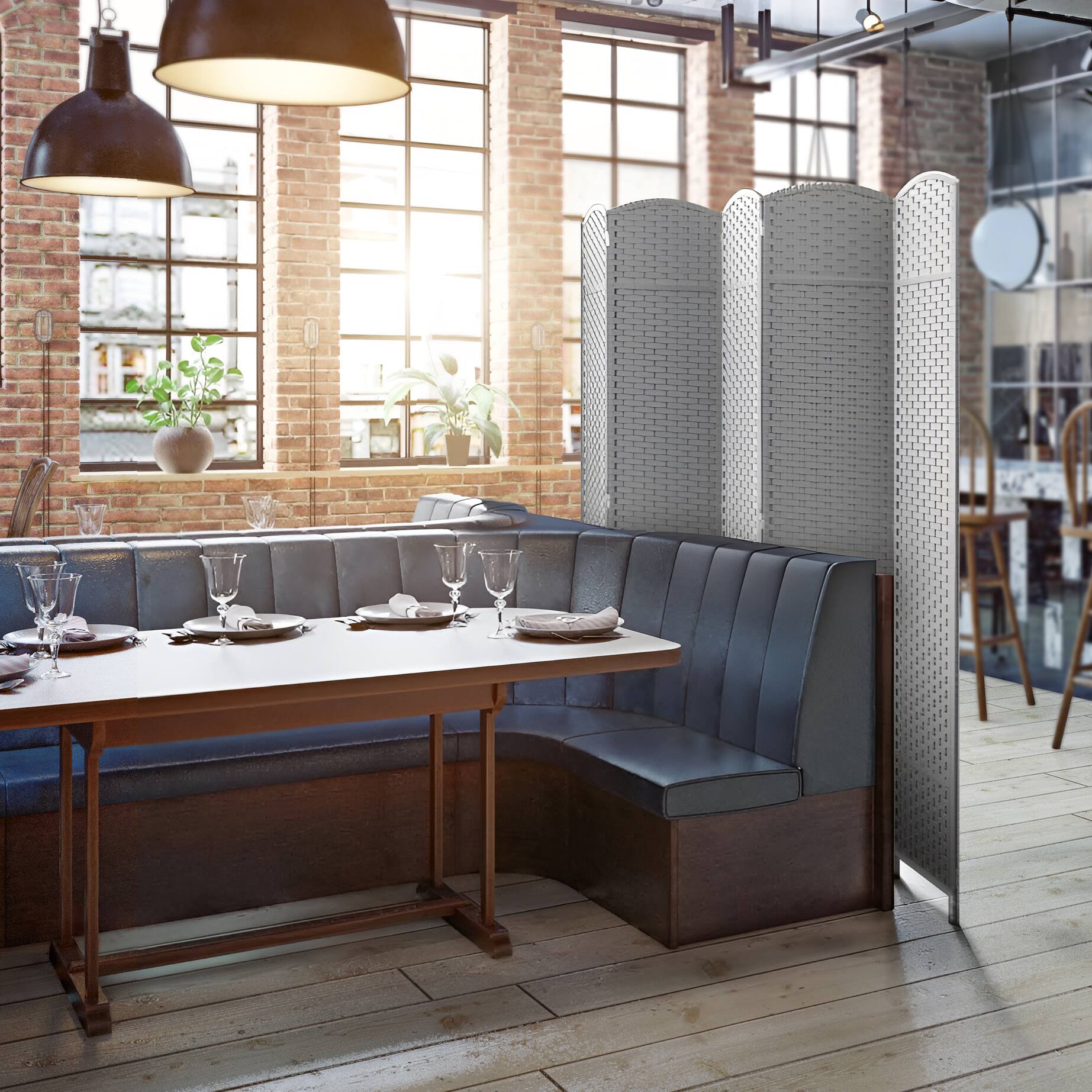 Alt View 6. Sorbus - Sorbus Extra Wide Double Hinged 5-Panels Partition Room Dividers, White - White.