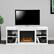 Angle. Ameriwood Home - Manchester Electric Fireplace TV Stand - White.