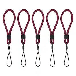 Unique Bargains - 5pcs Phone Lanyards Finger Strap, Short Anti-loss Hanging Rope for Phone, Key, Flashlight, USB Badge - Vermilion