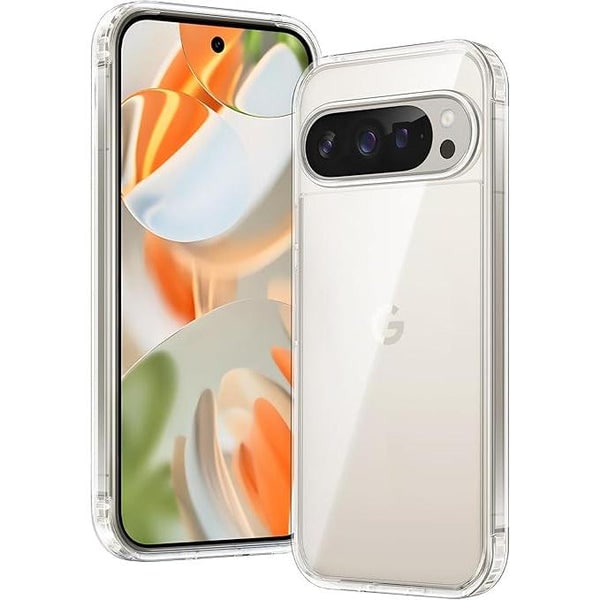 Front. Entronix - Entronix Clear Hard Back Case for Google Pixel 9 Pro XL - Ultimate Protection - Clear.