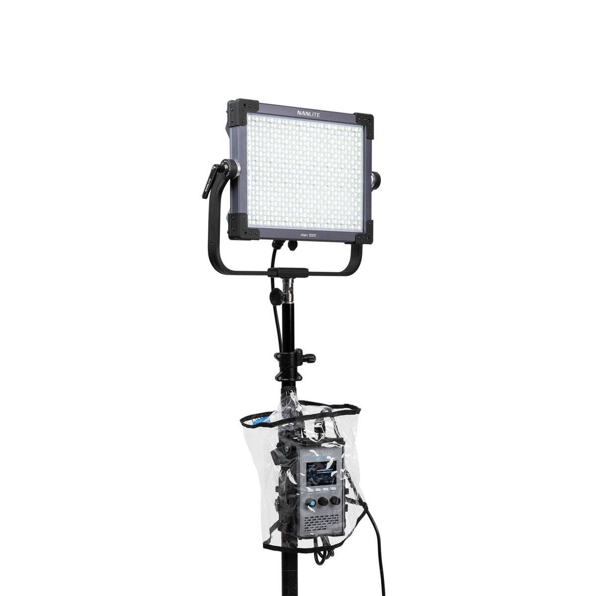 Alt View 4. NANLITE - Nanlite Alien 300C 300W RGBWW LED Panel Light with Yoke.