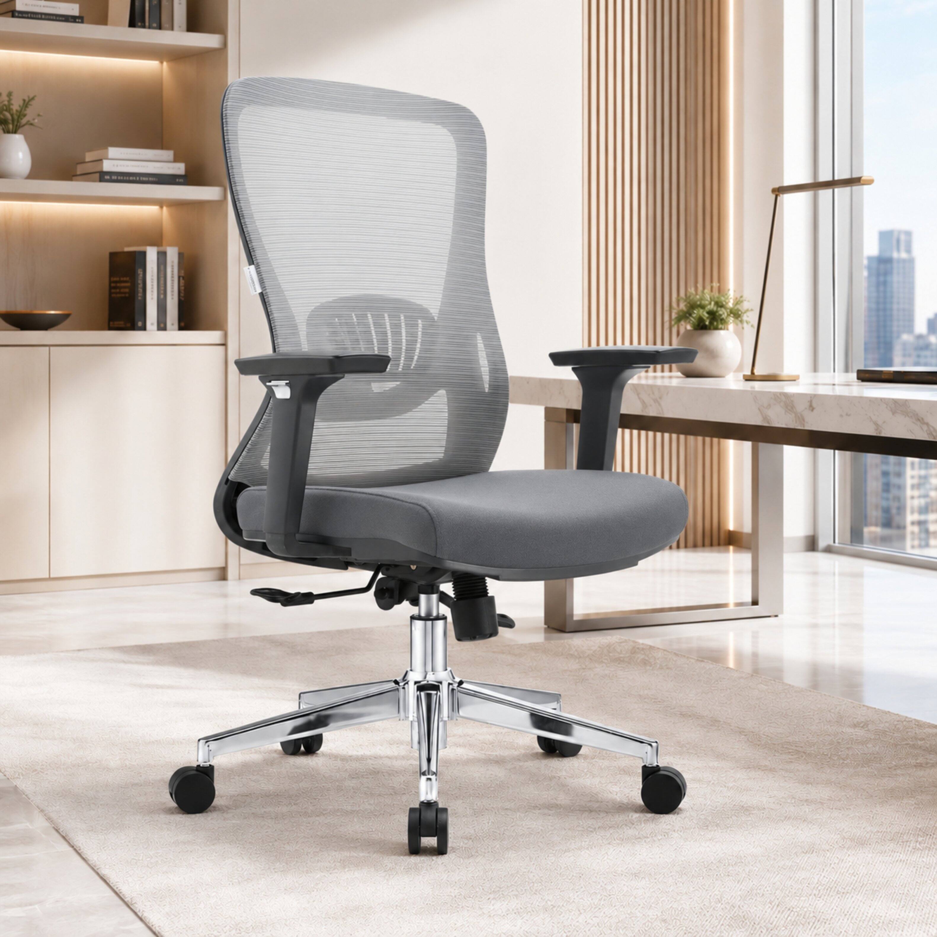 LeisureMod Adorit Ergonomic Mid Back Mesh Office Chair, Breathable ...
