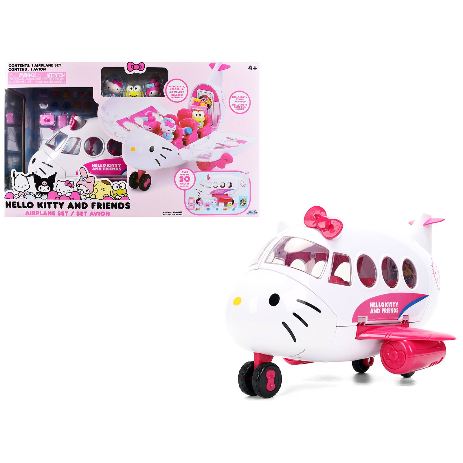 "Hello Kitty and Friends" Airplane Set with 3 Figures Model by Jada